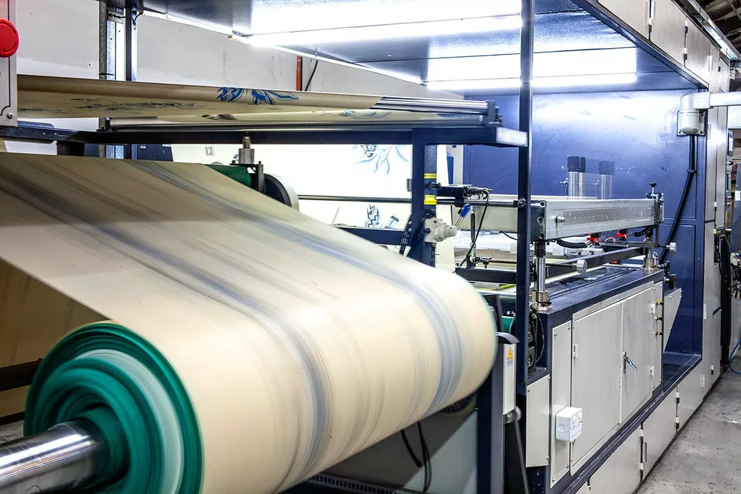 Properties of stitch-bonded non-woven material coming off the industrial machine